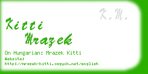 kitti mrazek business card